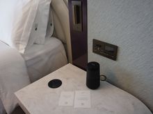 Wireless phone charging built into the bedside tables/consoles.