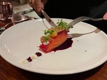 Salmon cured (dinner appetizer)