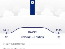 Finnair App showing my BA bookings