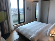 Bedroom can be closed from living room by sliding door