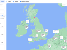 If you search for Edinburgh to "Europe" and weekend in January you get this map.  So from it Belfast looks like the best option. But there might well be better one-day or two-day rates out there.
ITA Matrix is the next step to use once you have somewhere in mind because it's really powerful in crafting the perfect airfare.