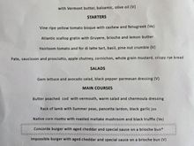 EWR First Dining menu