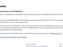 Terms and conditions for Free night certificates
