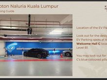 this is the EV parking guide hotel sent me. Please do not follow this guide, because hotel cannot waive parking fee RM40/day