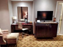 The room was quite nicely outfitted, with a deliberate effort to avoid a cheap look