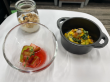 A few of the dishes on offer this morning