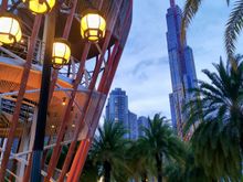 Another view of Landmark 81 from the huge Vinhomes parklands near the river