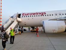 Boarding my Eurowings flight to Geneva at Düsseldorf airport 