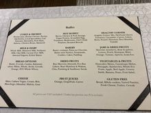 What's available on the buffet