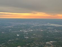 Sunrise over Washington, DC while on descent into DCA. “It’s morning again in America.” :) 