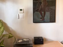 Record player, lots of art (a lot of nudes!)