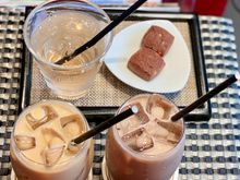 Ginger tea , latte and mocha .. Iced ;)
