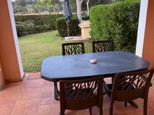 Outdoor area with grill