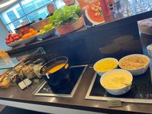 Lounge food was uninspiring