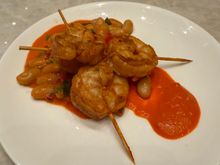 Shrimp skewers - hot and tasty. 