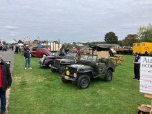 A display of vintage vehicles.