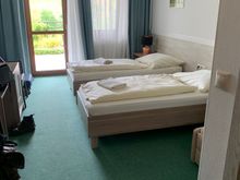 My room at the mountain hotel where the sports day took place. The bed was way more comfortable than Hotel Boss!