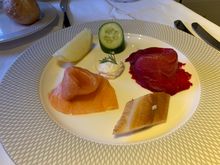 Trio of salmon, bastardised.