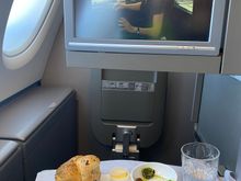 
Club World Christmas dinner on flight to Chicago this week. It was a bit bland, could have used more gravy. Nice idea, though. 
