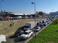 There's a real traffic problem in Krakow. This was mid to late morning
