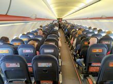 General view of the easyJet cabin