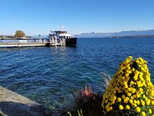 The landing jetty at Nyon in canton Vaud, while I wait to board the boat to Yvoire in France - this was the last time I would see a very dear friend, an icon of the English theater in Geneva, who lived in Douvaine