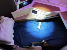 My seat, once converted into a bed, wasn't as comfortable as I expected 