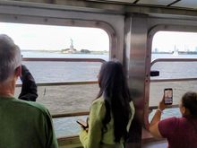 On the Staten Island ferry, which is free!