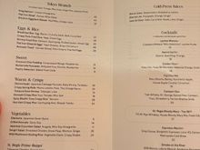 Miru brunch menu