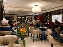 Lounge at capacity all eagerly awaiting the start of the evening 