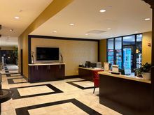There's a corner for the concierge  
