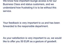 LH Customer service reply