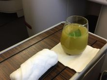 Pre take-off bev & towel