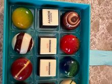 The Palacio Santa Clara chocolates were customized for Marriott Ambassadors.