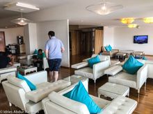 A short bus ride from the terminal took us to the Conrad’s dedicated lounge where we waited for our flight. The lounge was nicely appointed and most importantly had snacks, wifi, and AC. After a 1-hour wait, we were taken again by bus to the actual Trans Maldivian Airways terminal/pier.