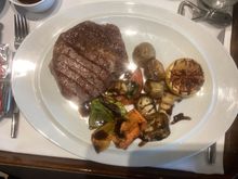 Room service steak was fabulous