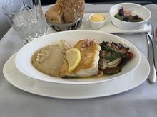 Main course: grilled north Atlantic cod