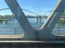 Crossing the river into France