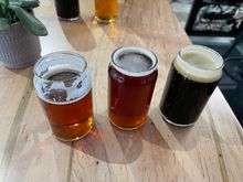 Komana Brewery in Cary, NC.  The ESB on the left was pretty good, as were the pils and the black IPA