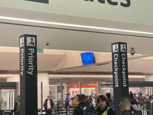 I went through the A-Security tonight and can confirm they do have a Priority lane. The airline will stamp the boarding pass with Priority.