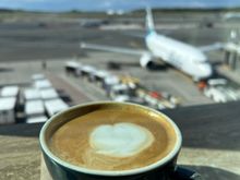 Delicious cappuccino prepared by Alaska Lounge barista