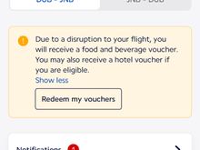 This is the notification. When I click on the link, I get redirected to the website. If I try to download a voucher, nothing appears..