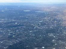Downtown Minneapolis. University of Minnesota, US Bank Stadium, and Target Field all visible. 