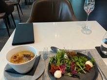 Ordered two appetizers Salad and corn soup