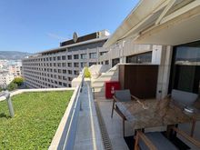 Looking from the Club Intercontinental terrace towards our room's balcony