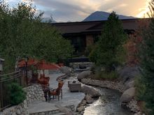 The hotel creek looking west. 