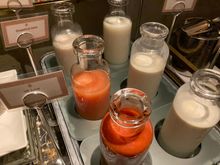 Milks of the lactose and non lactose versions