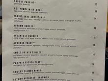 Breakfast Menu