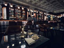 Eating snacks at The Bar at 15 Stamford