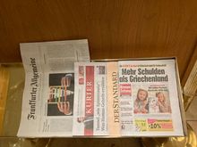 Newspapers are available to read